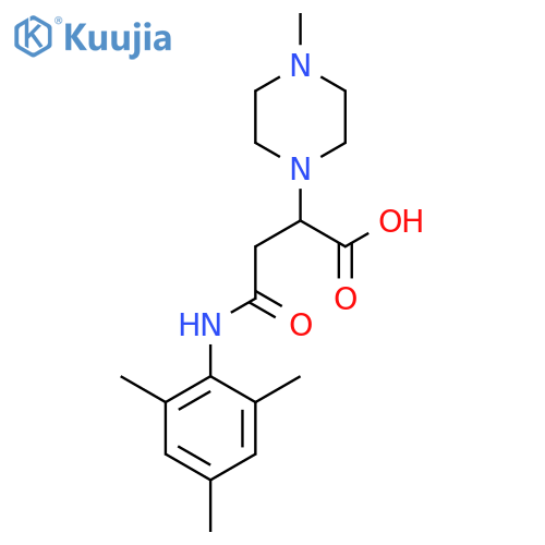 2-(4-methylpiperazin-1-yl)-3-(2,4,6-trimethylphenyl)carbamoylpropanoic acid structure