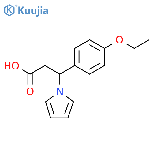 3-(4-ethoxyphenyl)-3-(1H-pyrrol-1-yl)propanoic acid structure