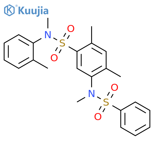 N,2,4-trimethyl-5-(N-methylbenzenesulfonamido)-N-(2-methylphenyl)benzene-1-sulfonamide structure