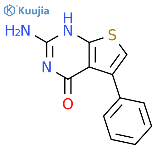 2-amino-5-phenyl-3H,4H-thieno[2,3-d]pyrimidin-4-one structure