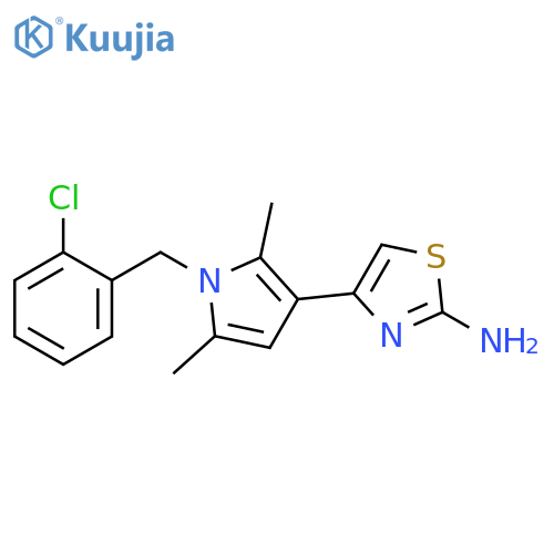 2-Thiazolamine, 4-[1-[(2-chlorophenyl)methyl]-2,5-dimethyl-1H-pyrrol-3-yl]- structure