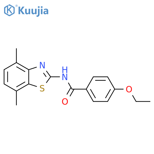 N-(4,7-dimethyl-1,3-benzothiazol-2-yl)-4-ethoxybenzamide structure