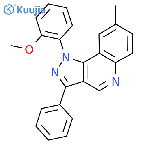 1-(2-methoxyphenyl)-8-methyl-3-phenyl-1H-pyrazolo4,3-cquinoline structure