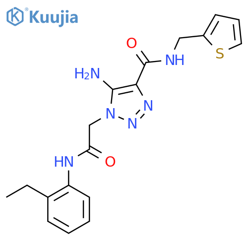 5-amino-1-{(2-ethylphenyl)carbamoylmethyl}-N-(thiophen-2-yl)methyl-1H-1,2,3-triazole-4-carboxamide structure