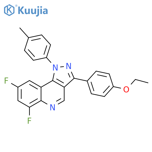 3-(4-ethoxyphenyl)-6,8-difluoro-1-(4-methylphenyl)-1H-pyrazolo4,3-cquinoline structure