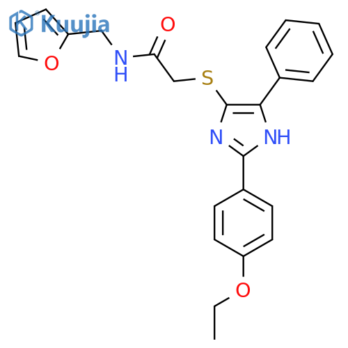 2-{2-(4-ethoxyphenyl)-5-phenyl-1H-imidazol-4-ylsulfanyl}-N-(furan-2-yl)methylacetamide structure