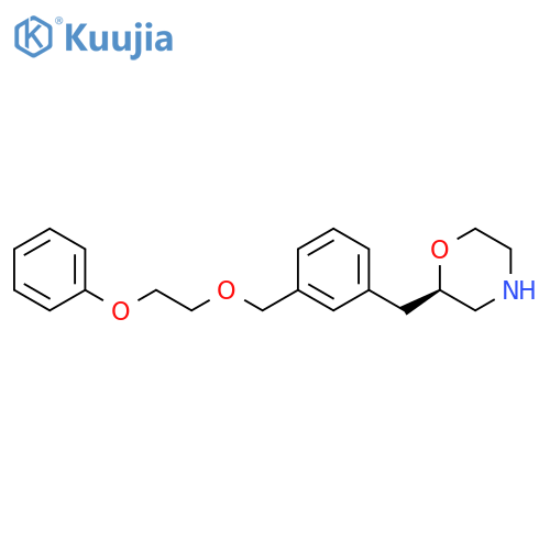 Morpholine, 2-[[3-[(2-phenoxyethoxy)methyl]phenyl]methyl]-, (2R)- structure