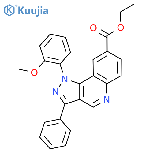 ethyl 1-(2-methoxyphenyl)-3-phenyl-1H-pyrazolo4,3-cquinoline-8-carboxylate structure