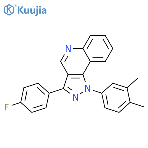 1-(3,4-dimethylphenyl)-3-(4-fluorophenyl)-1H-pyrazolo4,3-cquinoline structure