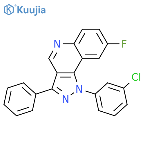 1-(3-chlorophenyl)-8-fluoro-3-phenyl-1H-pyrazolo4,3-cquinoline structure