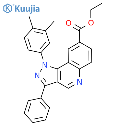 ethyl 1-(3,4-dimethylphenyl)-3-phenyl-1H-pyrazolo4,3-cquinoline-8-carboxylate structure
