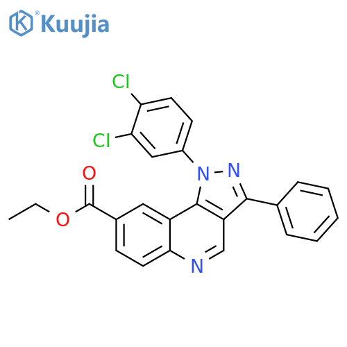 ethyl 1-(3,4-dichlorophenyl)-3-phenyl-1H-pyrazolo4,3-cquinoline-8-carboxylate structure