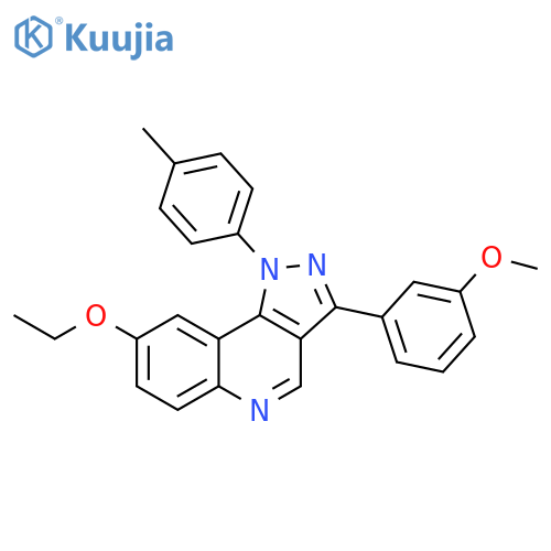 8-ethoxy-3-(3-methoxyphenyl)-1-(4-methylphenyl)-1H-pyrazolo4,3-cquinoline structure
