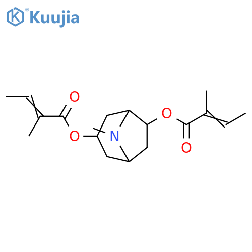 2-Butenoic acid, 2-methyl-, 8-methyl-8-azabicyclo[3.2.1]octane-3,6-diyl ester (9CI) structure