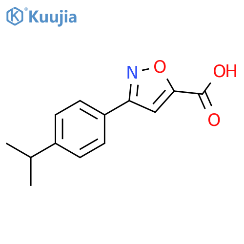 5-Isoxazolecarboxylic acid, 3-[4-(1-methylethyl)phenyl]- structure