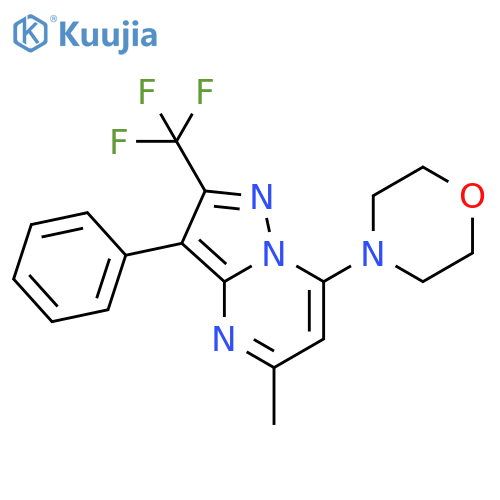 4-5-methyl-3-phenyl-2-(trifluoromethyl)pyrazolo1,5-apyrimidin-7-ylmorpholine structure