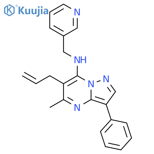 5-methyl-3-phenyl-6-(prop-2-en-1-yl)-N-(pyridin-3-yl)methylpyrazolo1,5-apyrimidin-7-amine structure