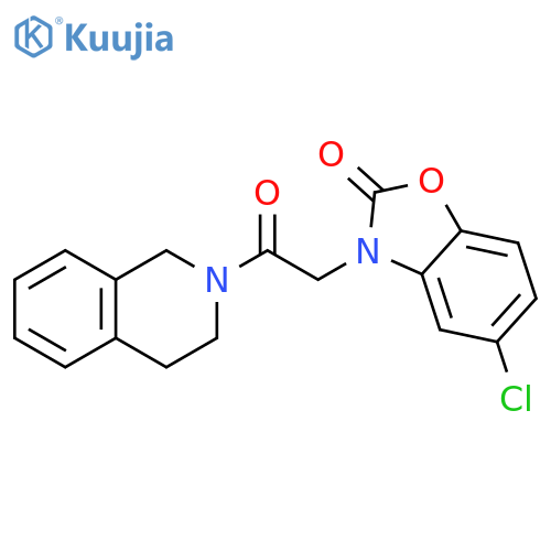 5-chloro-3-2-oxo-2-(1,2,3,4-tetrahydroisoquinolin-2-yl)ethyl-2,3-dihydro-1,3-benzoxazol-2-one structure