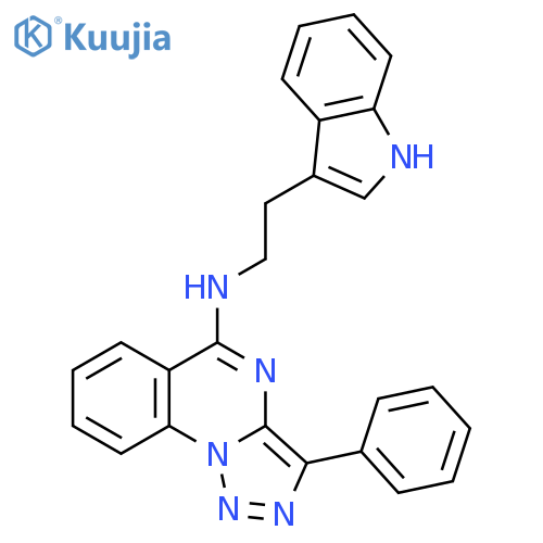 N-[2-(1H-indol-3-yl)ethyl]-3-phenyltriazolo[1,5-a]quinazolin-5-amine structure