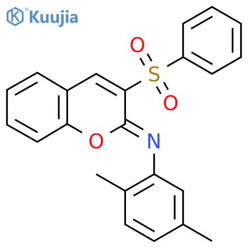 (2Z)-3-(benzenesulfonyl)-N-(2,5-dimethylphenyl)-2H-chromen-2-imine structure