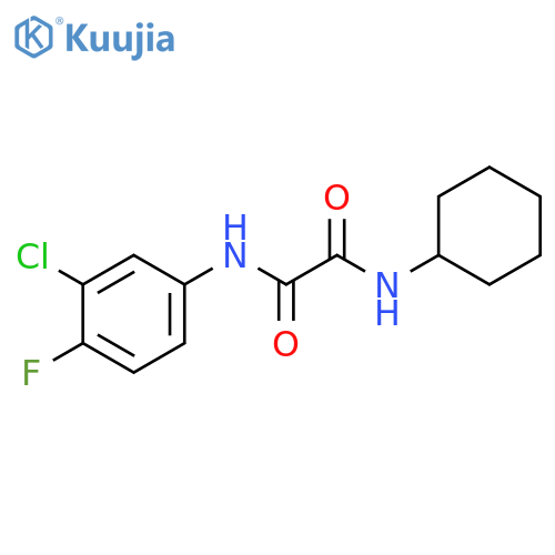 N-(3-chloro-4-fluorophenyl)-N'-cyclohexylethanediamide structure