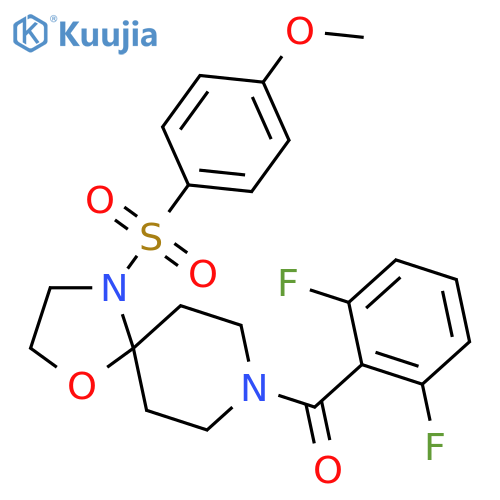 8-(2,6-difluorobenzoyl)-4-(4-methoxybenzenesulfonyl)-1-oxa-4,8-diazaspiro4.5decane structure