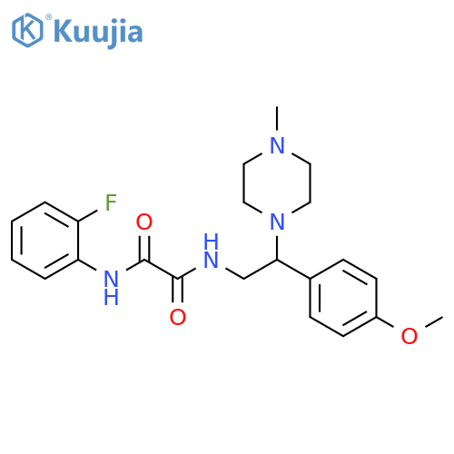 N-(2-fluorophenyl)-N'-2-(4-methoxyphenyl)-2-(4-methylpiperazin-1-yl)ethylethanediamide structure