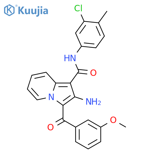 2-amino-N-(3-chloro-4-methylphenyl)-3-(3-methoxybenzoyl)indolizine-1-carboxamide structure