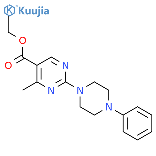 Ethyl 4-Methyl-2-(4-phenylpiperazin-1-yl)-pyrimidine-5-carboxylate structure