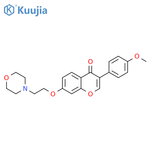 3-(4-methoxyphenyl)-7-2-(morpholin-4-yl)ethoxy-4H-chromen-4-one structure