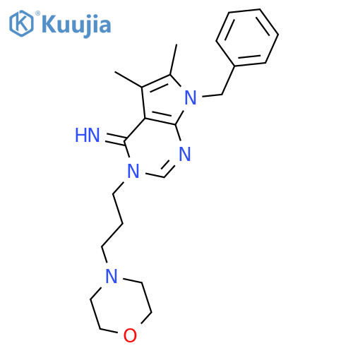 <br>7-benzyl-5,6-dimethyl-3-(3-morpholinopropyl)-3H-pyrrolo[2,3-d]pyrimidin-4(7 H)-imine structure
