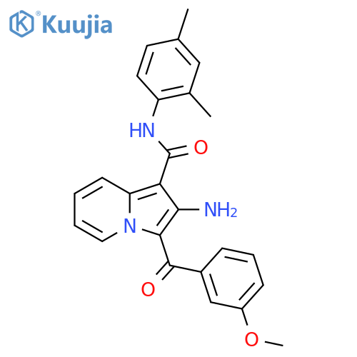 2-amino-N-(2,4-dimethylphenyl)-3-(3-methoxybenzoyl)indolizine-1-carboxamide structure