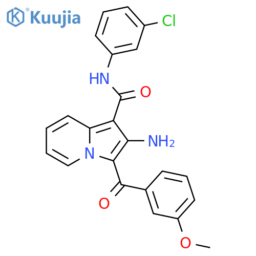 2-amino-N-(3-chlorophenyl)-3-(3-methoxybenzoyl)indolizine-1-carboxamide structure