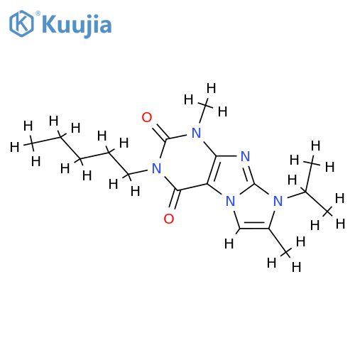 1,7-dimethyl-3-pentyl-8-(propan-2-yl)-1H,2H,3H,4H,8H-imidazo1,2-gpurine-2,4-dione structure