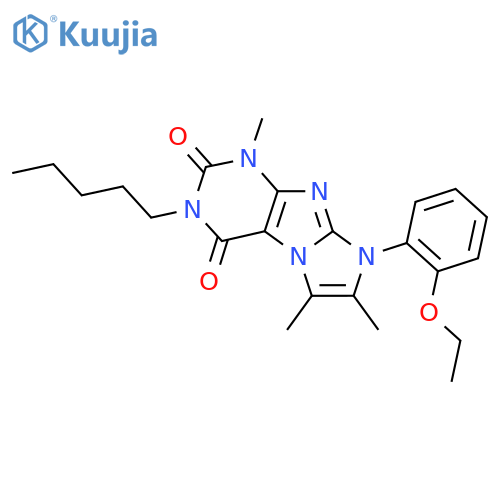 8-(2-ethoxyphenyl)-1,6,7-trimethyl-3-pentyl-1H,2H,3H,4H,8H-imidazo1,2-gpurine-2,4-dione structure