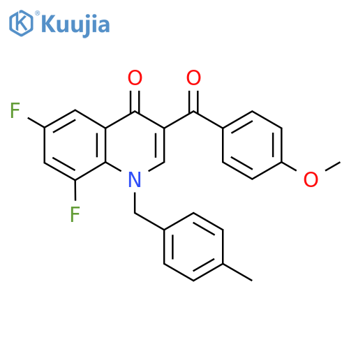 6,8-difluoro-3-(4-methoxybenzoyl)-1-(4-methylphenyl)methyl-1,4-dihydroquinolin-4-one structure