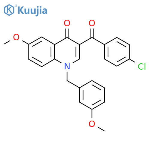 3-(4-chlorobenzoyl)-6-methoxy-1-(3-methoxyphenyl)methyl-1,4-dihydroquinolin-4-one structure