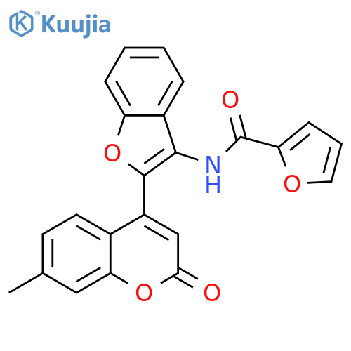 N-2-(7-methyl-2-oxo-2H-chromen-4-yl)-1-benzofuran-3-ylfuran-2-carboxamide structure