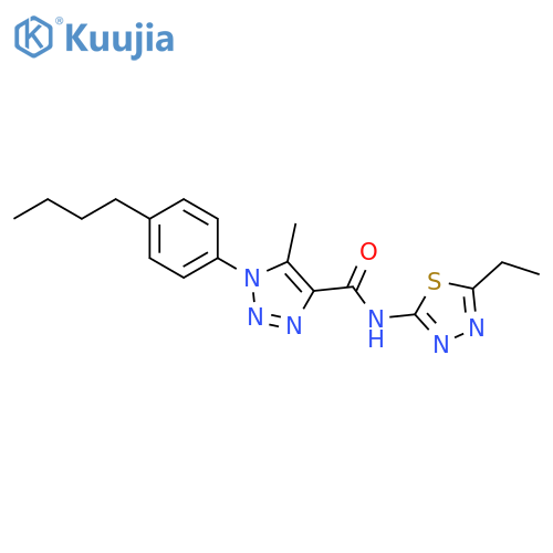 1-(4-butylphenyl)-N-(5-ethyl-1,3,4-thiadiazol-2-yl)-5-methyl-1H-1,2,3-triazole-4-carboxamide structure