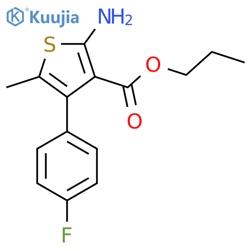 Propyl 2-amino-4-(4-fluorophenyl)-5-methylthiophene-3-carboxylate structure