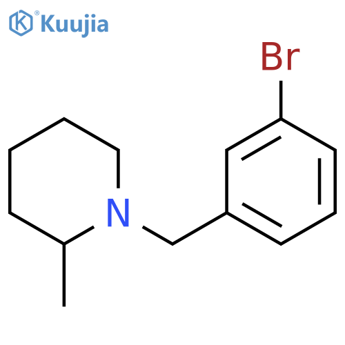 1-[(3-bromophenyl)methyl]-2-methylpiperidine structure