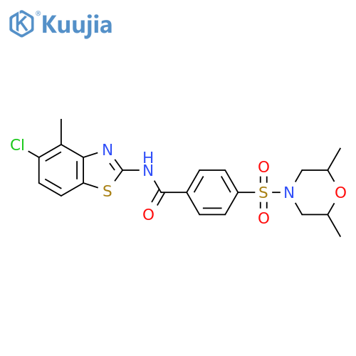 N-(5-chloro-4-methyl-1,3-benzothiazol-2-yl)-4-(2,6-dimethylmorpholin-4-yl)sulfonylbenzamide structure