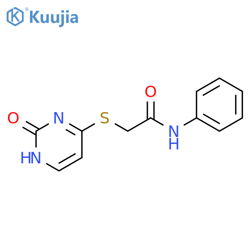 2-(2-oxo-1,2-dihydropyrimidin-4-yl)sulfanyl-N-phenylacetamide structure