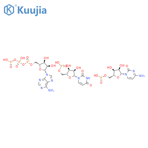Cytidine,5'-O-[hydroxy[[hydroxy(phosphonooxy)phosphinyl]oxy]phosphinyl]adenylyl-(3'&reg;5')-uridylyl-(3'&reg;5')- (9CI) structure