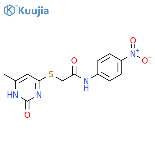 2-(6-methyl-2-oxo-1,2-dihydropyrimidin-4-yl)sulfanyl-N-(4-nitrophenyl)acetamide structure