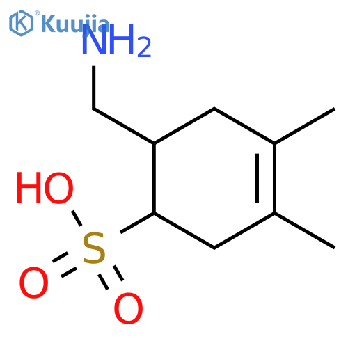 3-Cyclohexene-1-sulfonic acid, 6-(aminomethyl)-3,4-dimethyl- structure