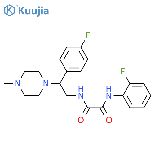 N-(2-fluorophenyl)-N'-2-(4-fluorophenyl)-2-(4-methylpiperazin-1-yl)ethylethanediamide structure