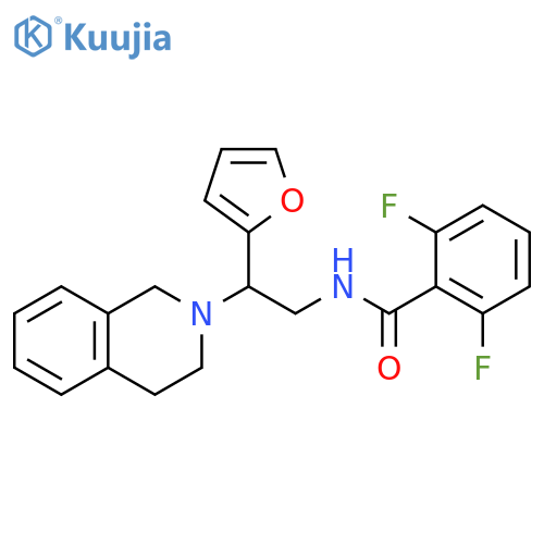 2,6-difluoro-N-2-(furan-2-yl)-2-(1,2,3,4-tetrahydroisoquinolin-2-yl)ethylbenzamide structure
