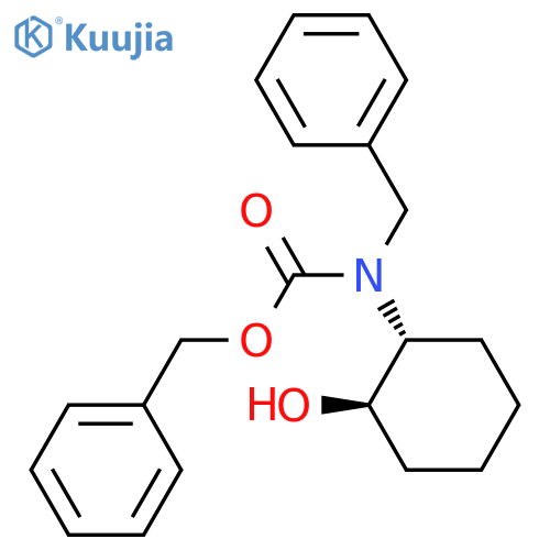 Benzyl benzyl((1r,2r)-2-hydroxycyclohexyl)carbamate structure