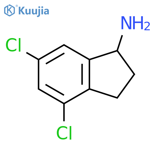 4,6-dichloro-2,3-dihydro-1H-inden-1-amine structure